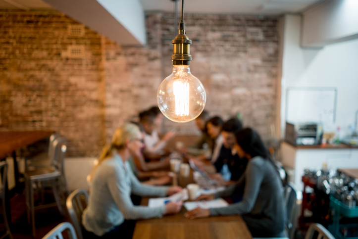 Group of business people working with management cconsultants