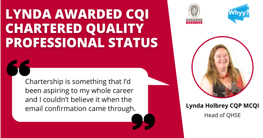 Lynda CQI Chartered Quality Professional